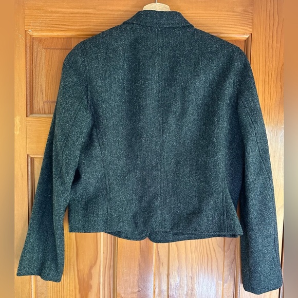 Lauren Ralph Lauren Wool Gray/Black Blazer 100% Lana Wool Woolmark Jacket 8P - Picture 2 of 8